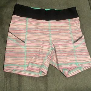 Lululemon athletic striped shorts